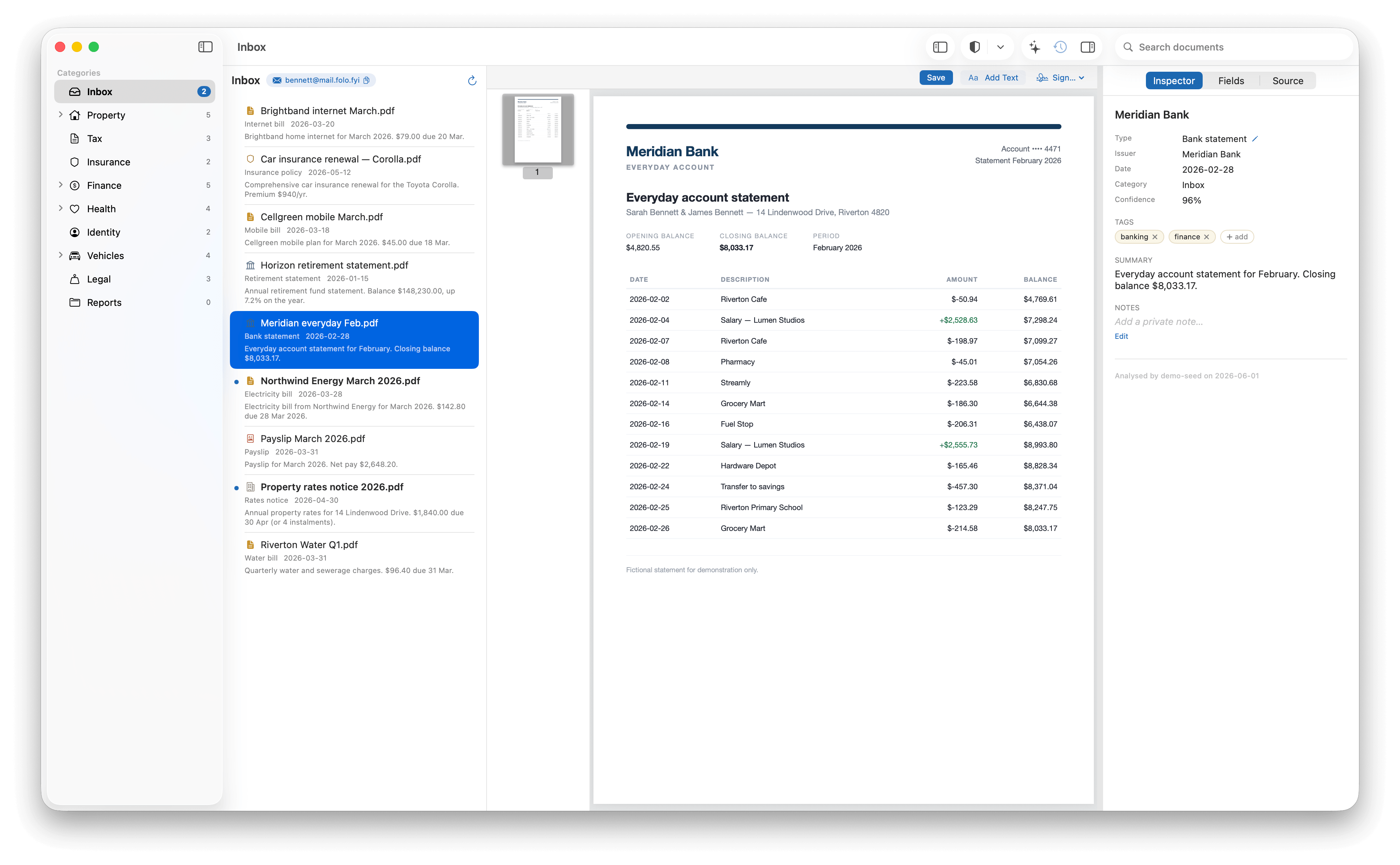 Folo Docs — Mac app screenshot